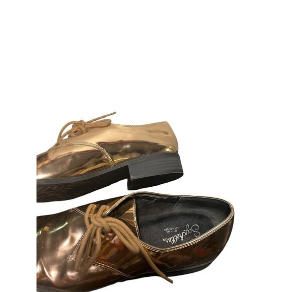 Seychelles Oxford Metallic Rose Gold Shoes Women sz 7 - Picture 10 of 11